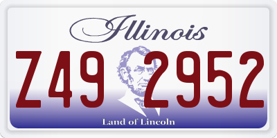 IL license plate Z492952