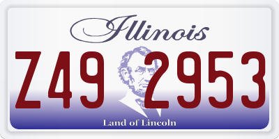 IL license plate Z492953