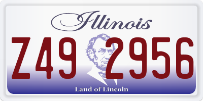 IL license plate Z492956
