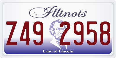 IL license plate Z492958