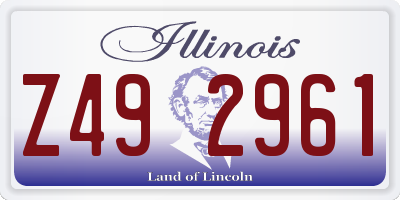 IL license plate Z492961