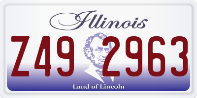 IL license plate Z492963