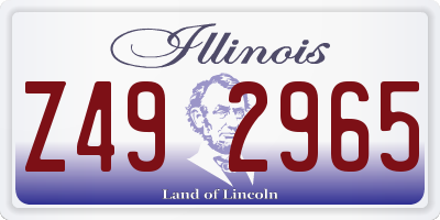 IL license plate Z492965