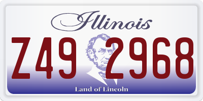 IL license plate Z492968