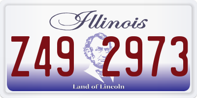 IL license plate Z492973