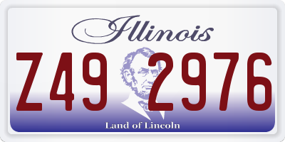 IL license plate Z492976