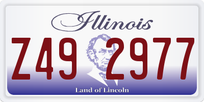 IL license plate Z492977
