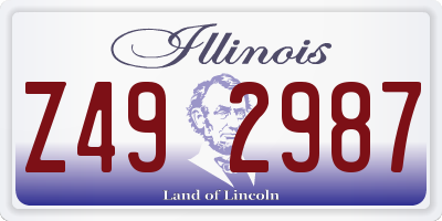 IL license plate Z492987