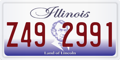 IL license plate Z492991