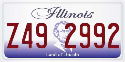 IL license plate Z492992