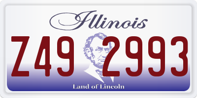 IL license plate Z492993