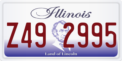 IL license plate Z492995