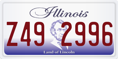 IL license plate Z492996