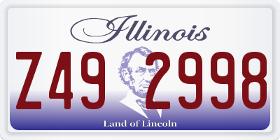 IL license plate Z492998