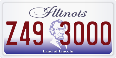 IL license plate Z493000