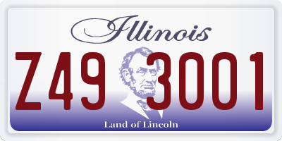 IL license plate Z493001