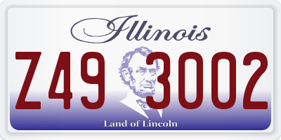 IL license plate Z493002