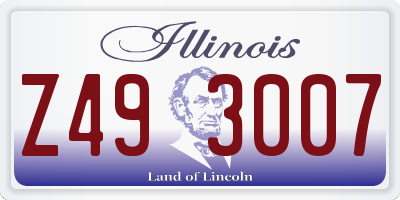 IL license plate Z493007