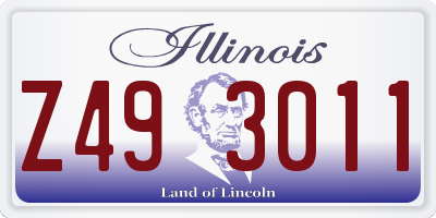IL license plate Z493011