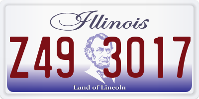IL license plate Z493017