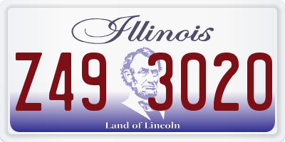 IL license plate Z493020