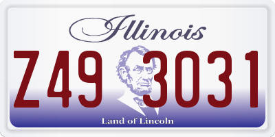 IL license plate Z493031