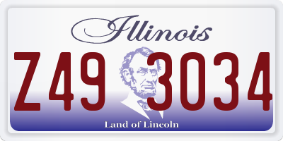 IL license plate Z493034
