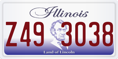 IL license plate Z493038