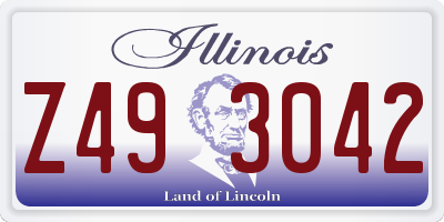 IL license plate Z493042