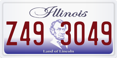 IL license plate Z493049