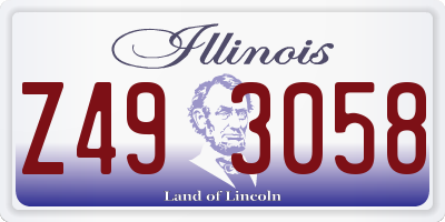 IL license plate Z493058
