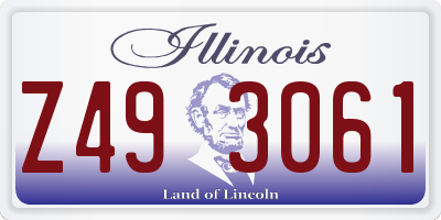 IL license plate Z493061