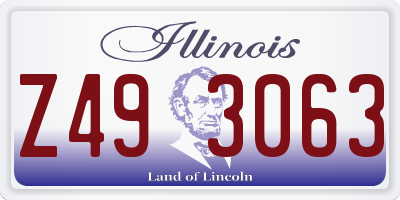 IL license plate Z493063