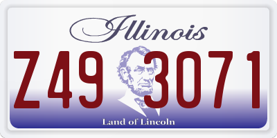 IL license plate Z493071
