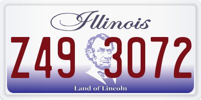 IL license plate Z493072