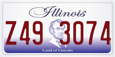 IL license plate Z493074
