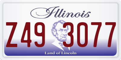 IL license plate Z493077