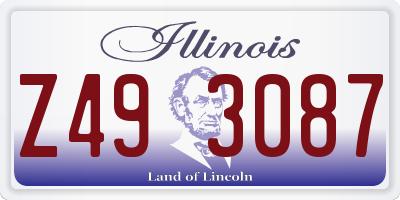 IL license plate Z493087