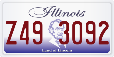 IL license plate Z493092