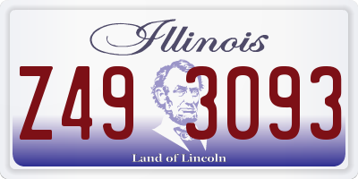 IL license plate Z493093