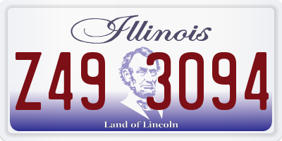 IL license plate Z493094
