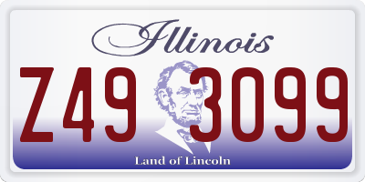IL license plate Z493099
