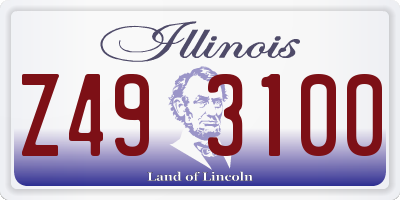 IL license plate Z493100