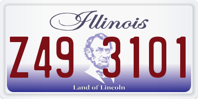 IL license plate Z493101