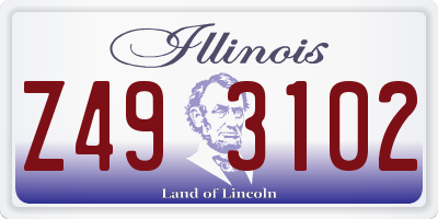 IL license plate Z493102