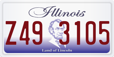 IL license plate Z493105