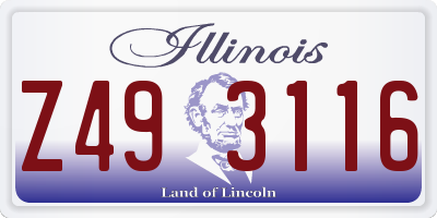 IL license plate Z493116