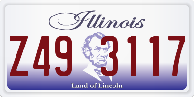 IL license plate Z493117