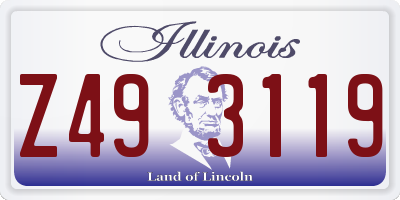 IL license plate Z493119