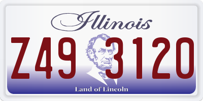 IL license plate Z493120